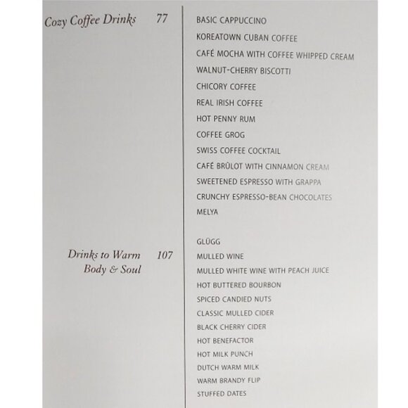 Hot Drinks for Cold Nights (small HB+Cover) Recipe Book Includes Snack Recipes - Picture 3 of 5